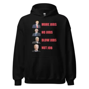 Political Humor Hoodie Joe Biden Nut Job Unisex Pullover