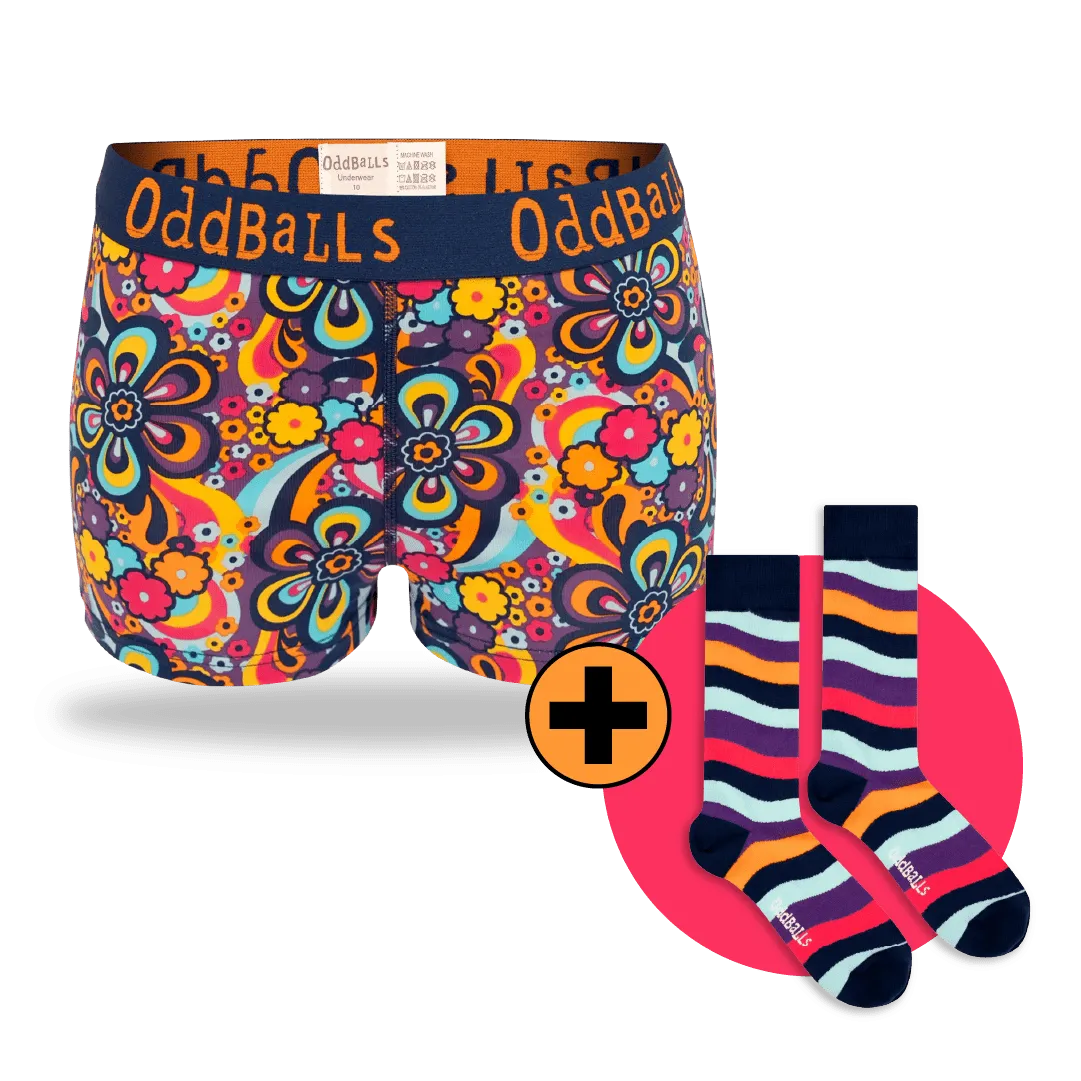 12 Month Pre-Paid: Ladies Boxer Shorts & Free Socks - Monthly Subscription [G2]