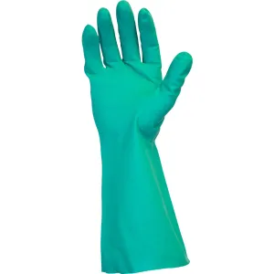 22mil Green Flock Unlined Nitril Gloves (12/pk)