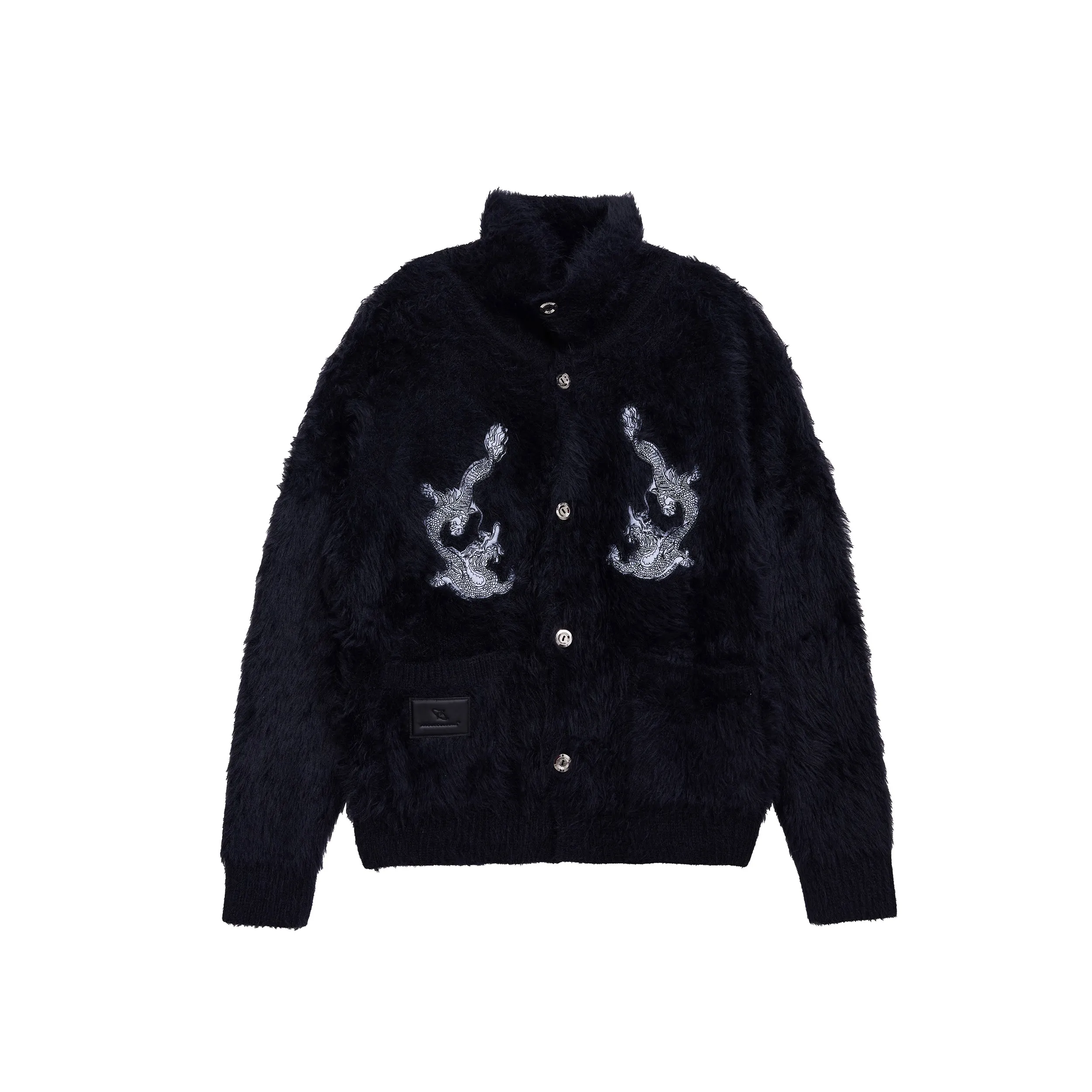 【24s February.】Faux Mink Dragon Pattern Knitted Sweater