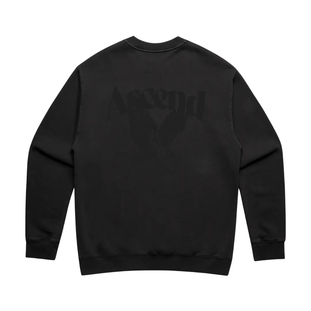 304 Mens Ascend Faded Sweatshirt Black