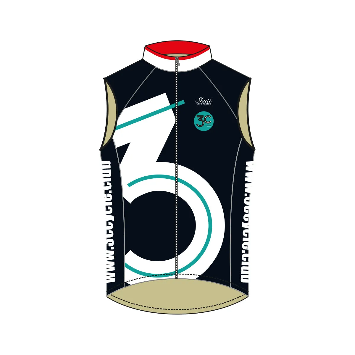 3C Cycling Club Solid Back Gilet