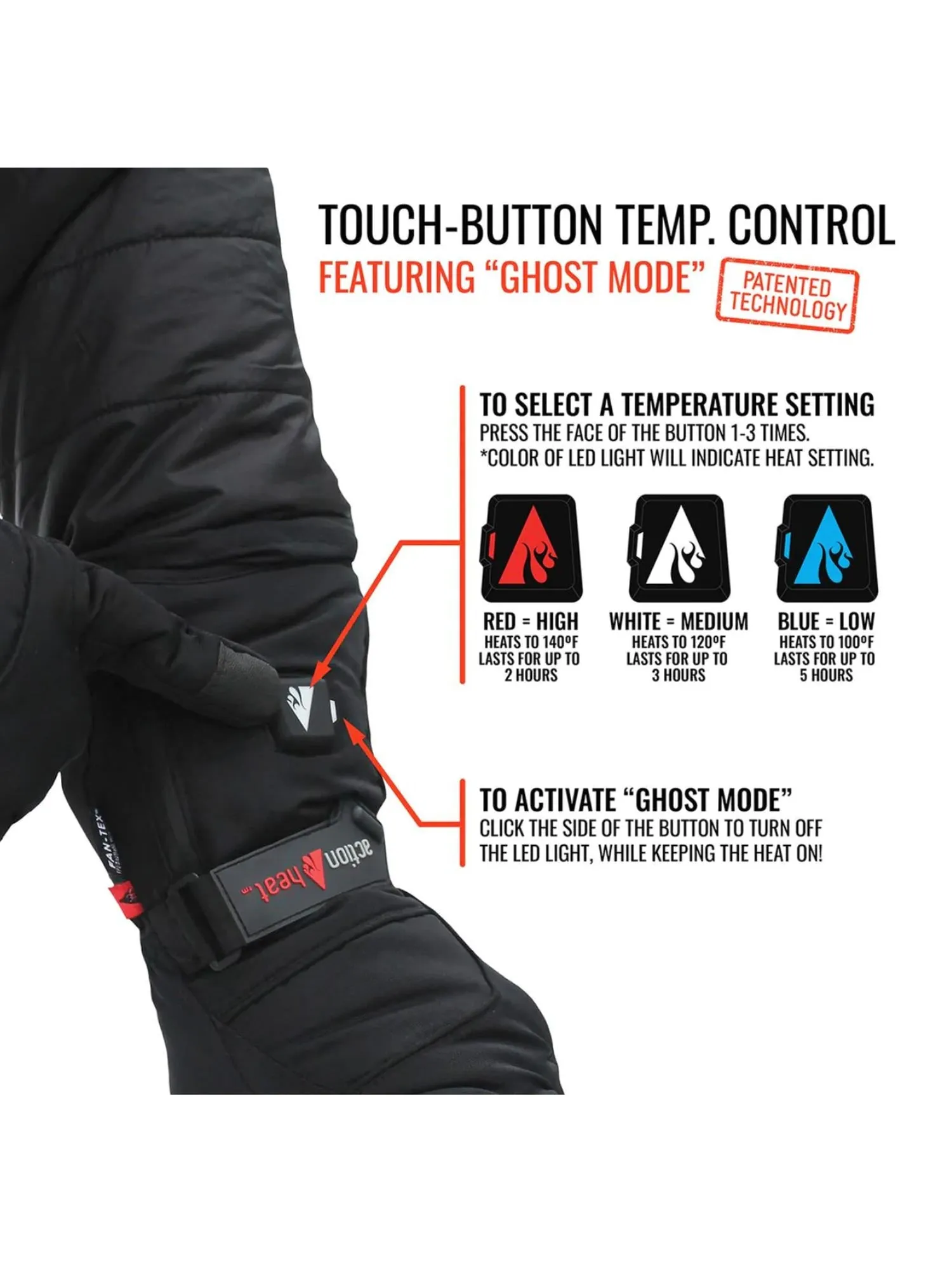 ActionHeat 5V Battery Heated Snow Gloves - Men's