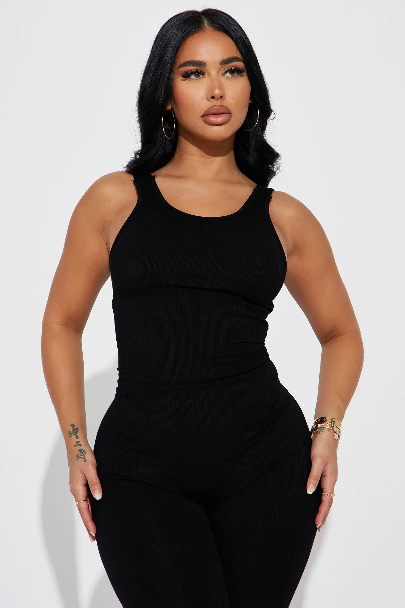 Adriana Light Snatched Jumpsuit - Black