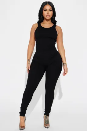 Adriana Light Snatched Jumpsuit - Black