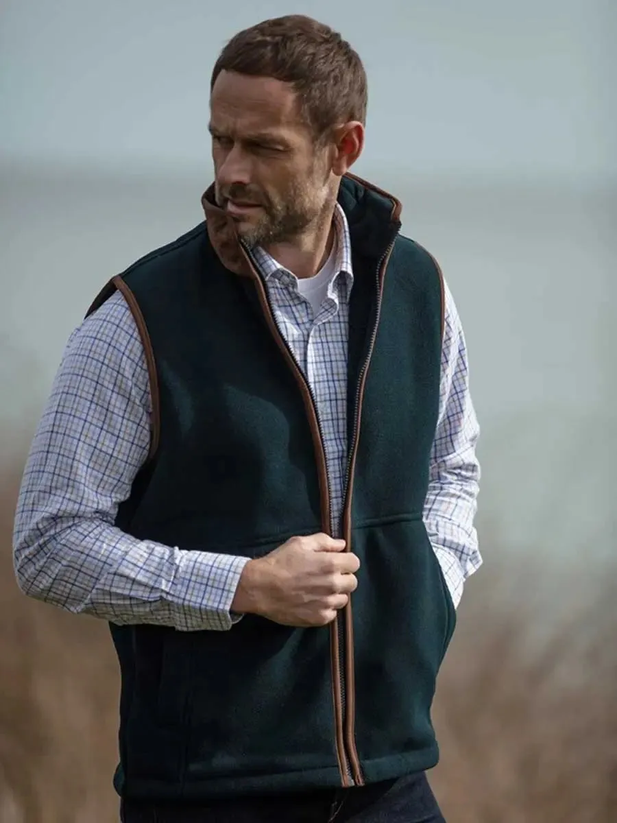 ALAN PAINE Aylsham Mens Fleece Gilet - Dark Navy