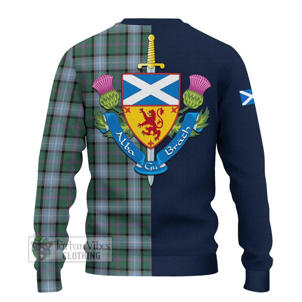 Alexander of Menstry Hunting Tartan Ugly Sweater with Scottish Lion Royal Arm Half Style