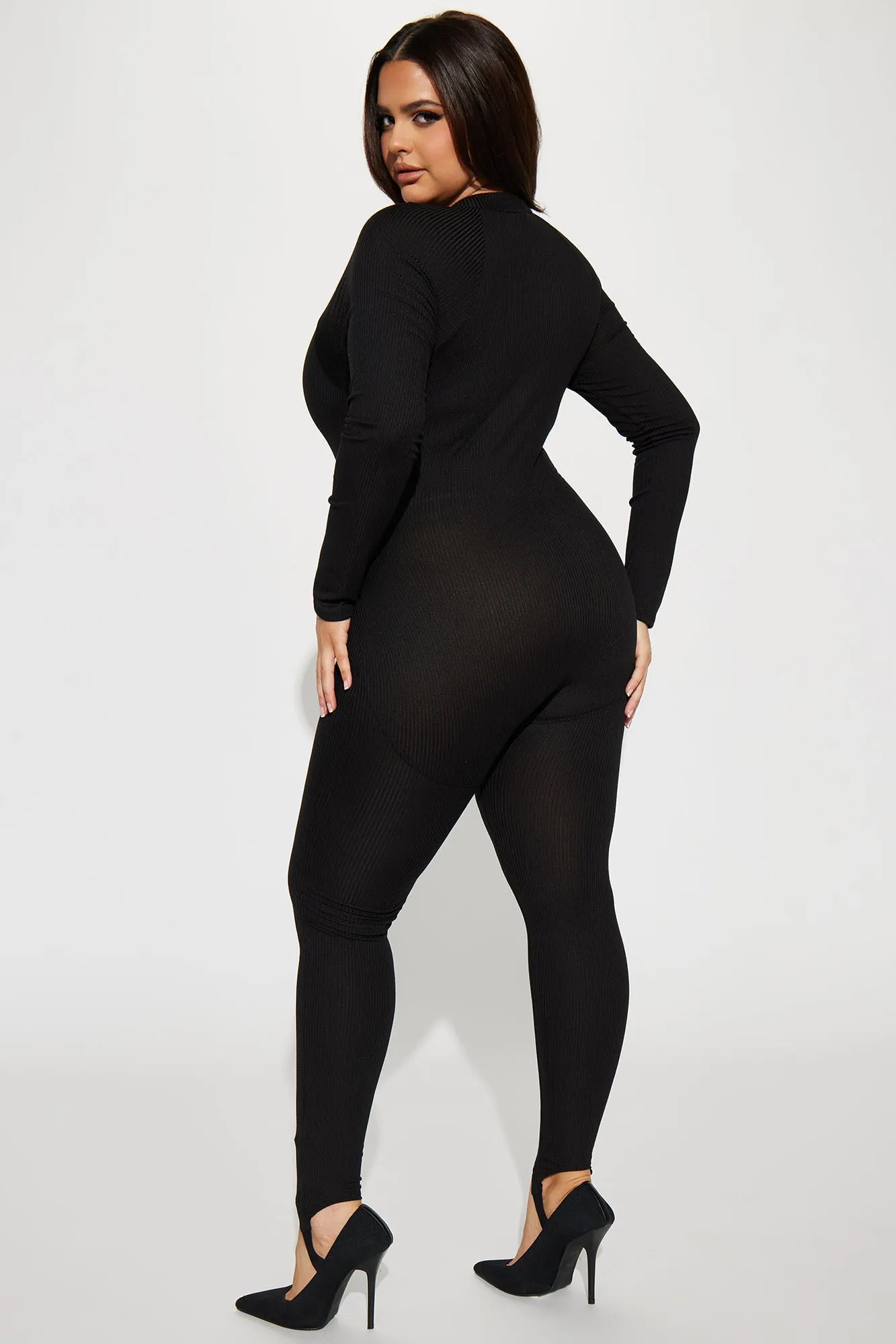 All About You Rib Jumpsuit - Black