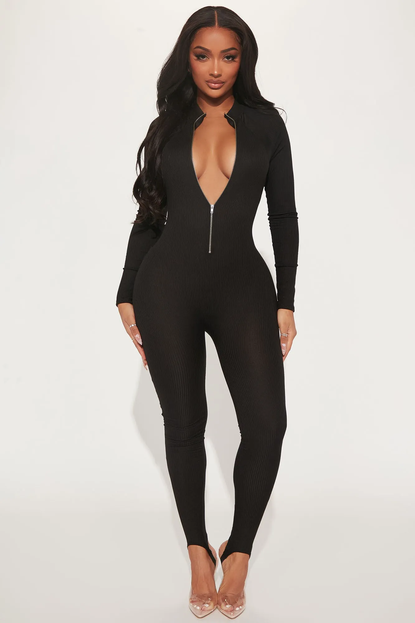 All About You Rib Jumpsuit - Black