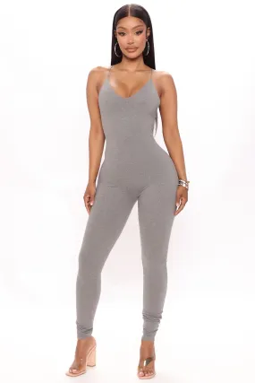 Alyssa Doubled Jumpsuit - Heather Grey