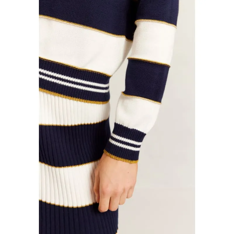 Amalfi Polo Sweater | Navy