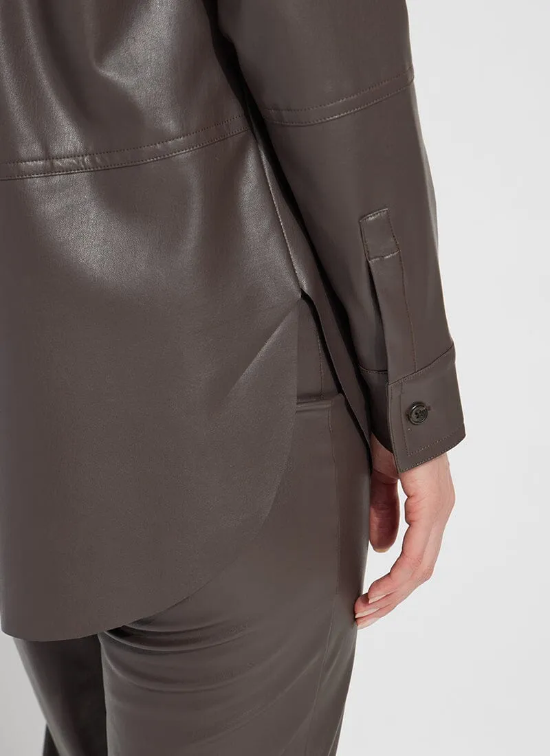 Amara Vegan Leather Overshirt