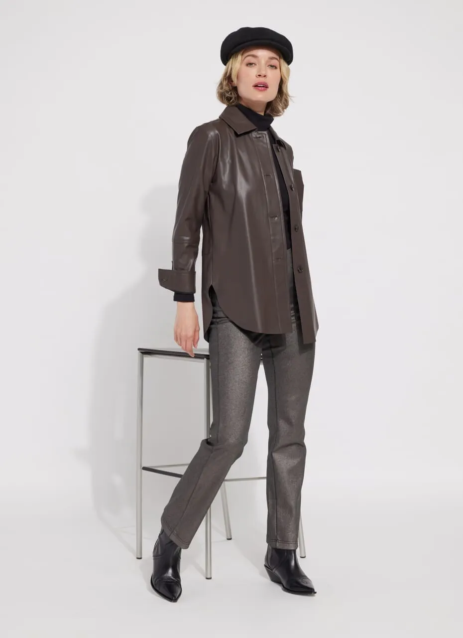 Amara Vegan Leather Overshirt