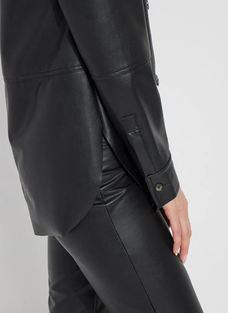 Amara Vegan Leather Overshirt