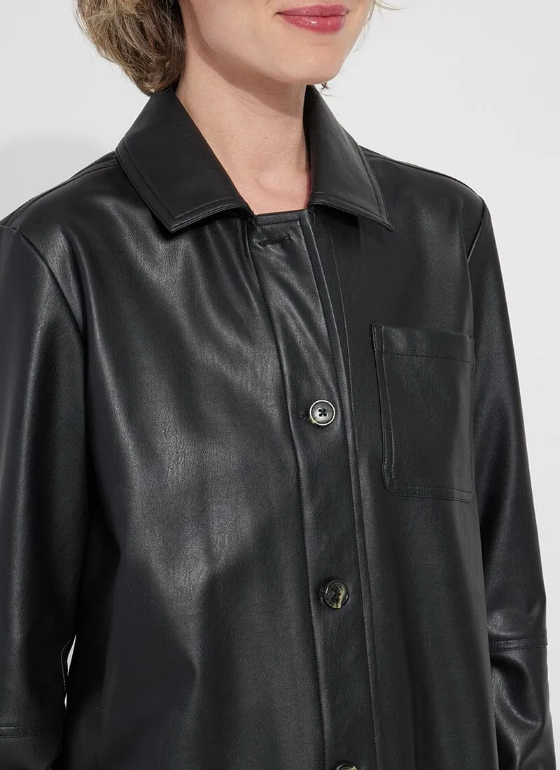 Amara Vegan Leather Overshirt