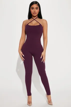 Amari Snatched Jumpsuit - Plum