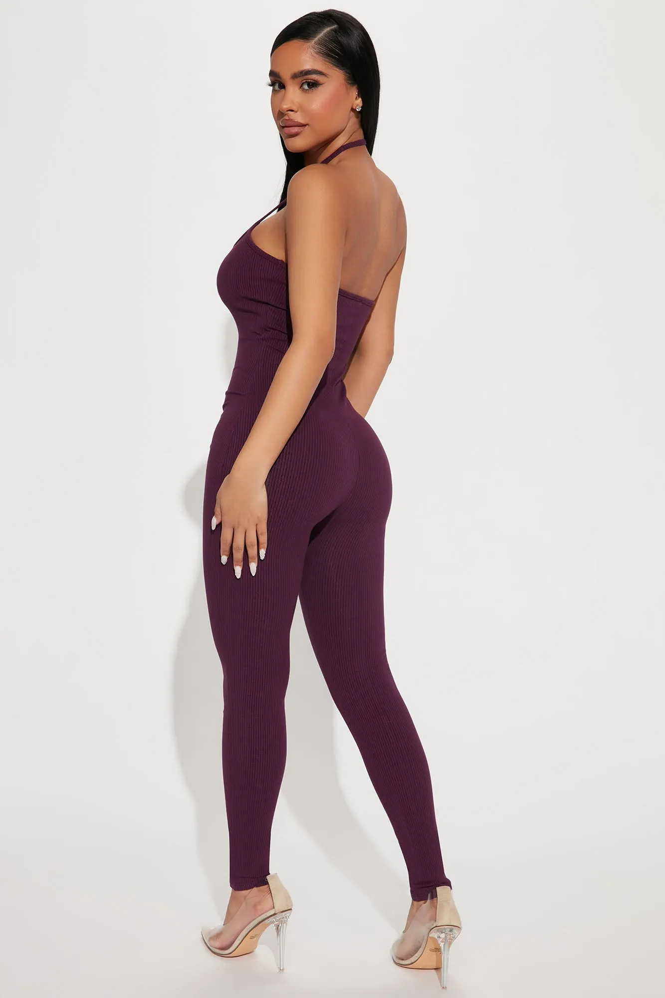 Amari Snatched Jumpsuit - Plum