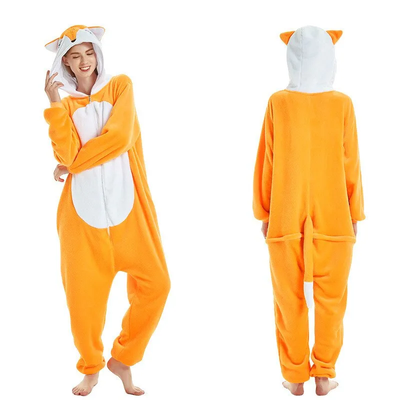 Animal onesie for adults Kids  Cosplay Lion Wolf Tiger Costume jumpsuit children sleepwear Women one piece pajamas