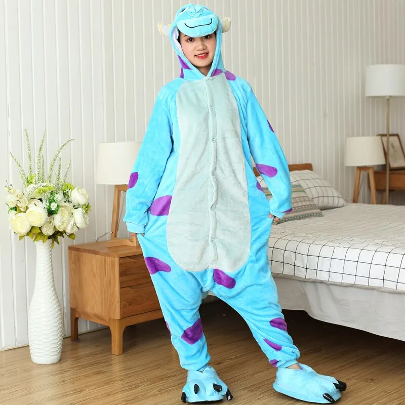 Animal onesie for adults Kids  Cosplay Lion Wolf Tiger Costume jumpsuit children sleepwear Women one piece pajamas