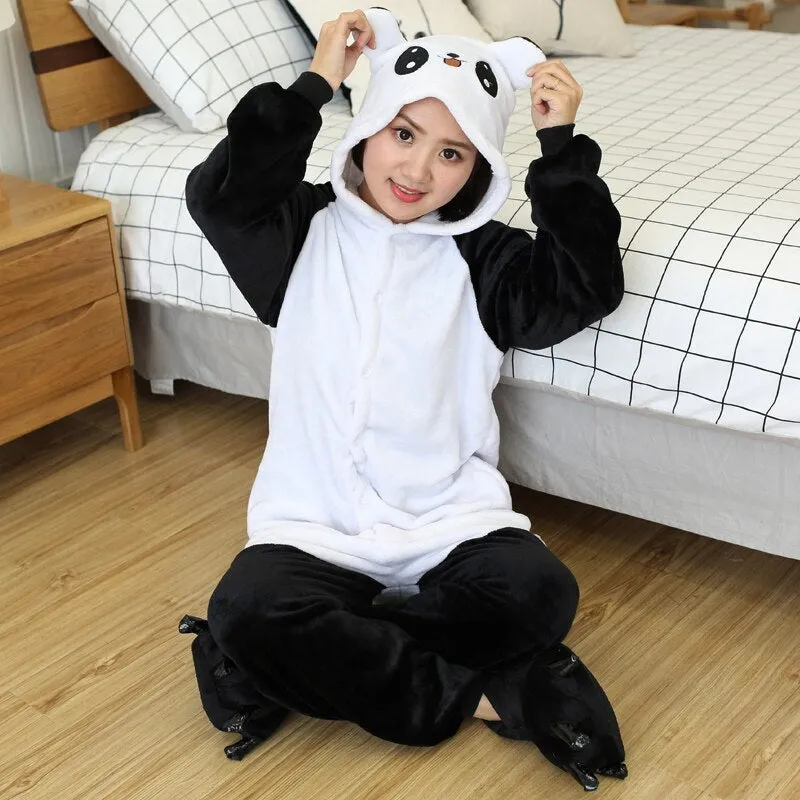 Animal onesie for adults Kids  Cosplay Lion Wolf Tiger Costume jumpsuit children sleepwear Women one piece pajamas