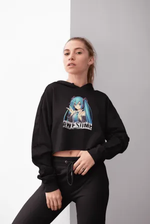 Anime Girl Crop Hoodie for Women 27