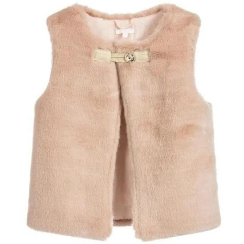 Apricot Faux Fur Gilet