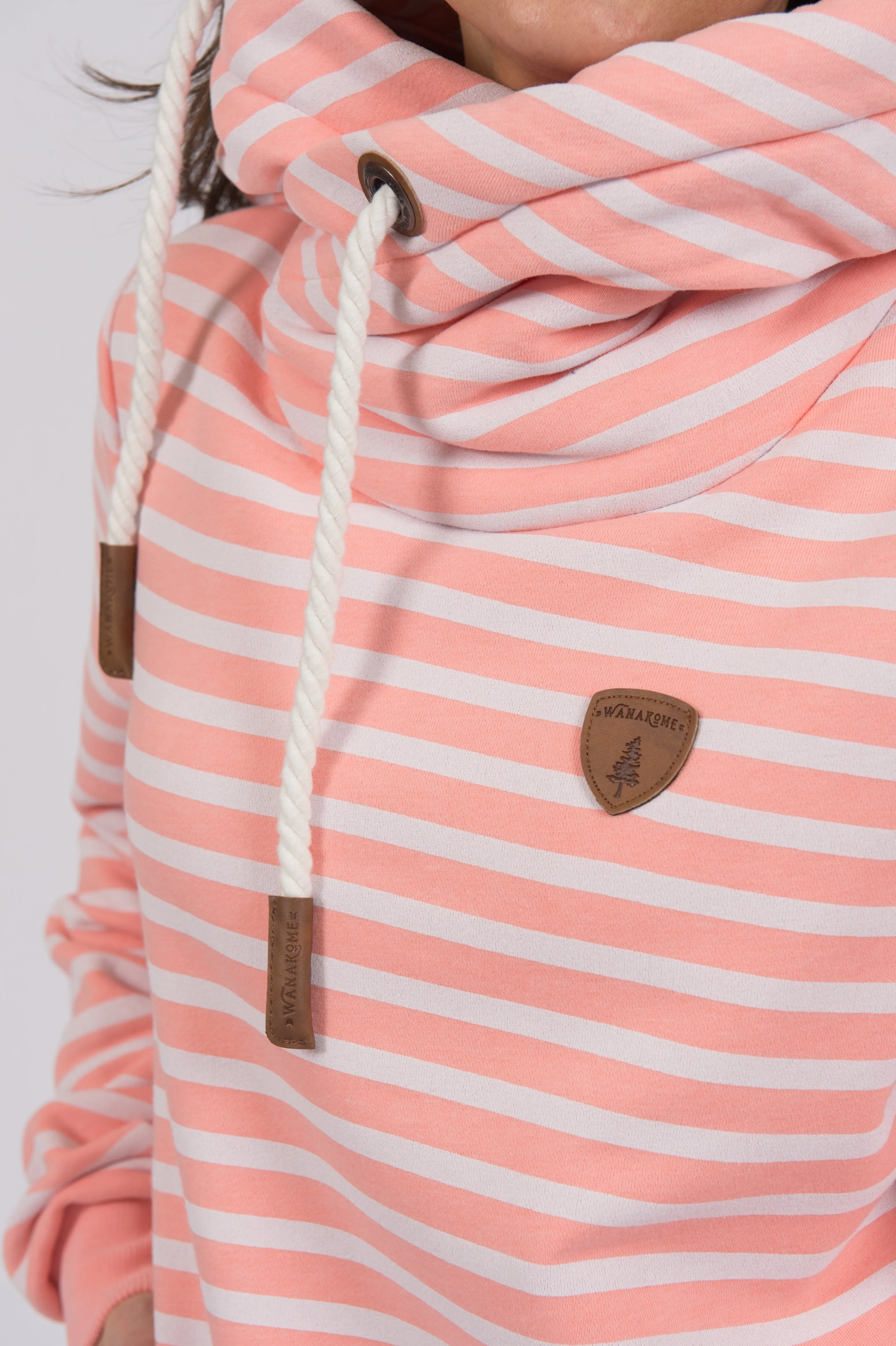 Artemis Print Peach Stripe Hoodie