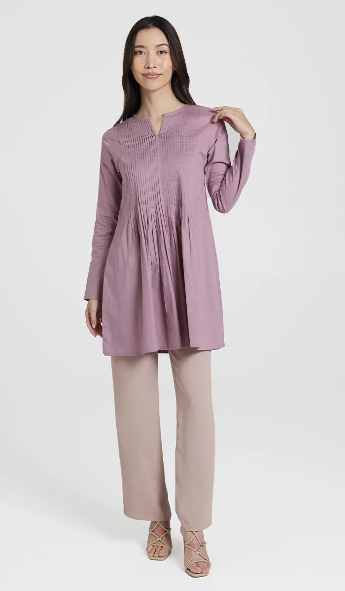 Asman Everyday Cotton Modest Tunic - Dusty Mauve