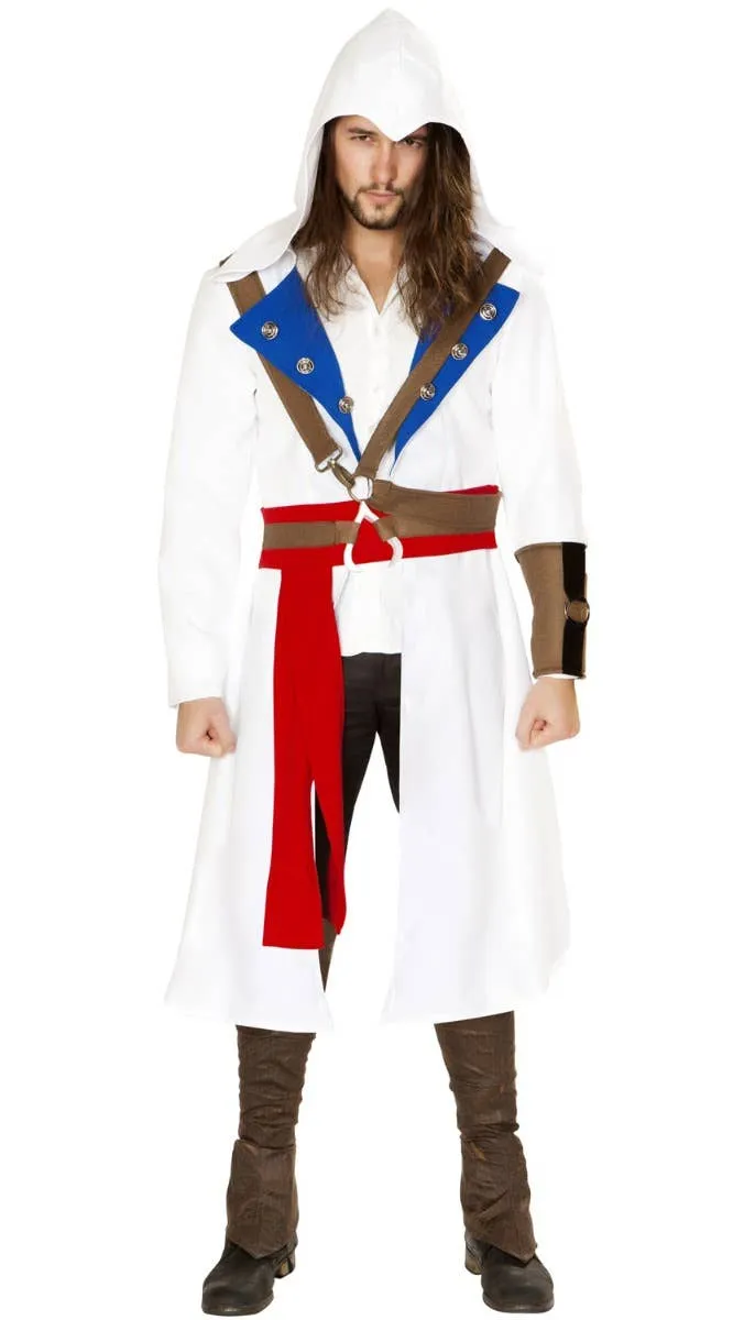 Assassin Warrior Mens Hooded Costume