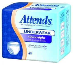 Attends Discreet APPNT40 Day/Night Extended Wear Underwear, XL 48" to 64" Pack of 12