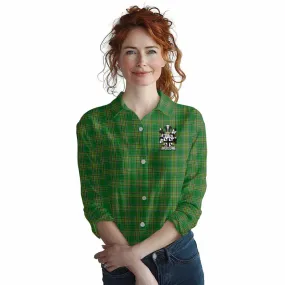 Aylmer Irish Clan Tartan Women's Casual Shirt with Coat of Arms