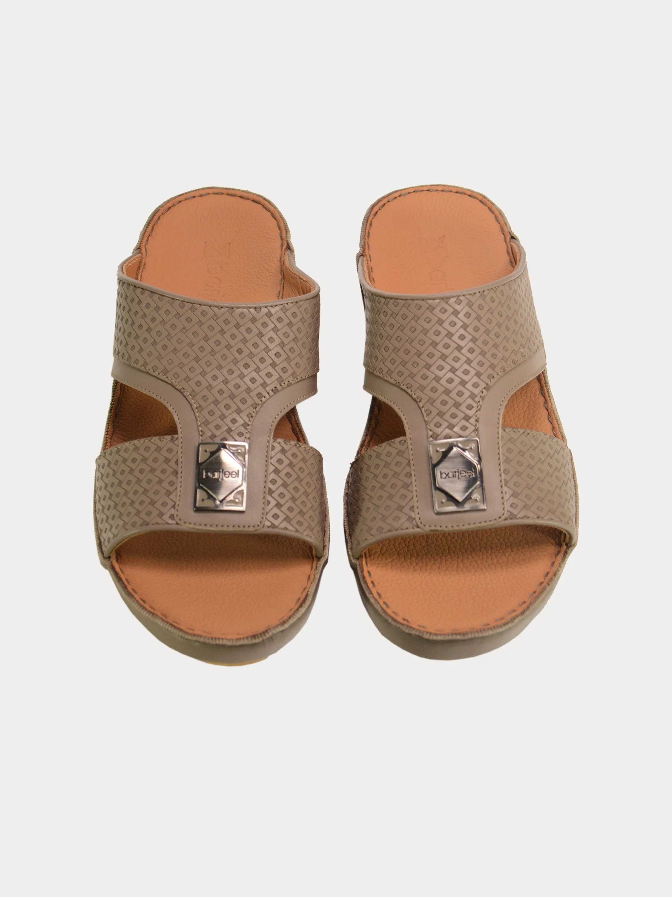 Barjeel Uno 001928 Square Textured Arabic Leather Sandals