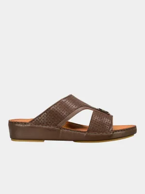 Barjeel Uno 001928 Square Textured Arabic Leather Sandals