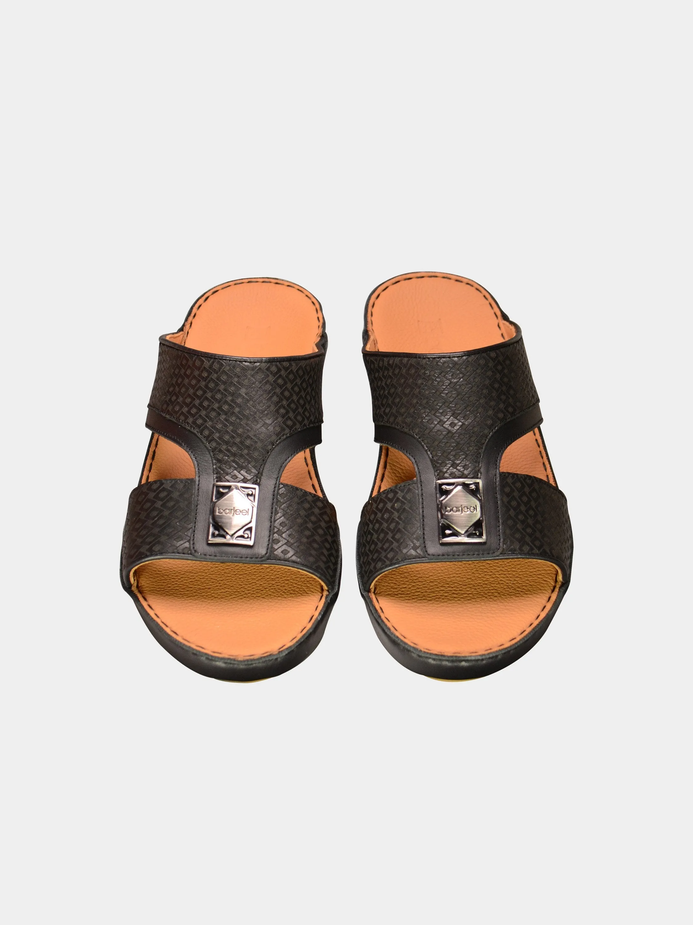 Barjeel Uno 001928 Square Textured Arabic Leather Sandals