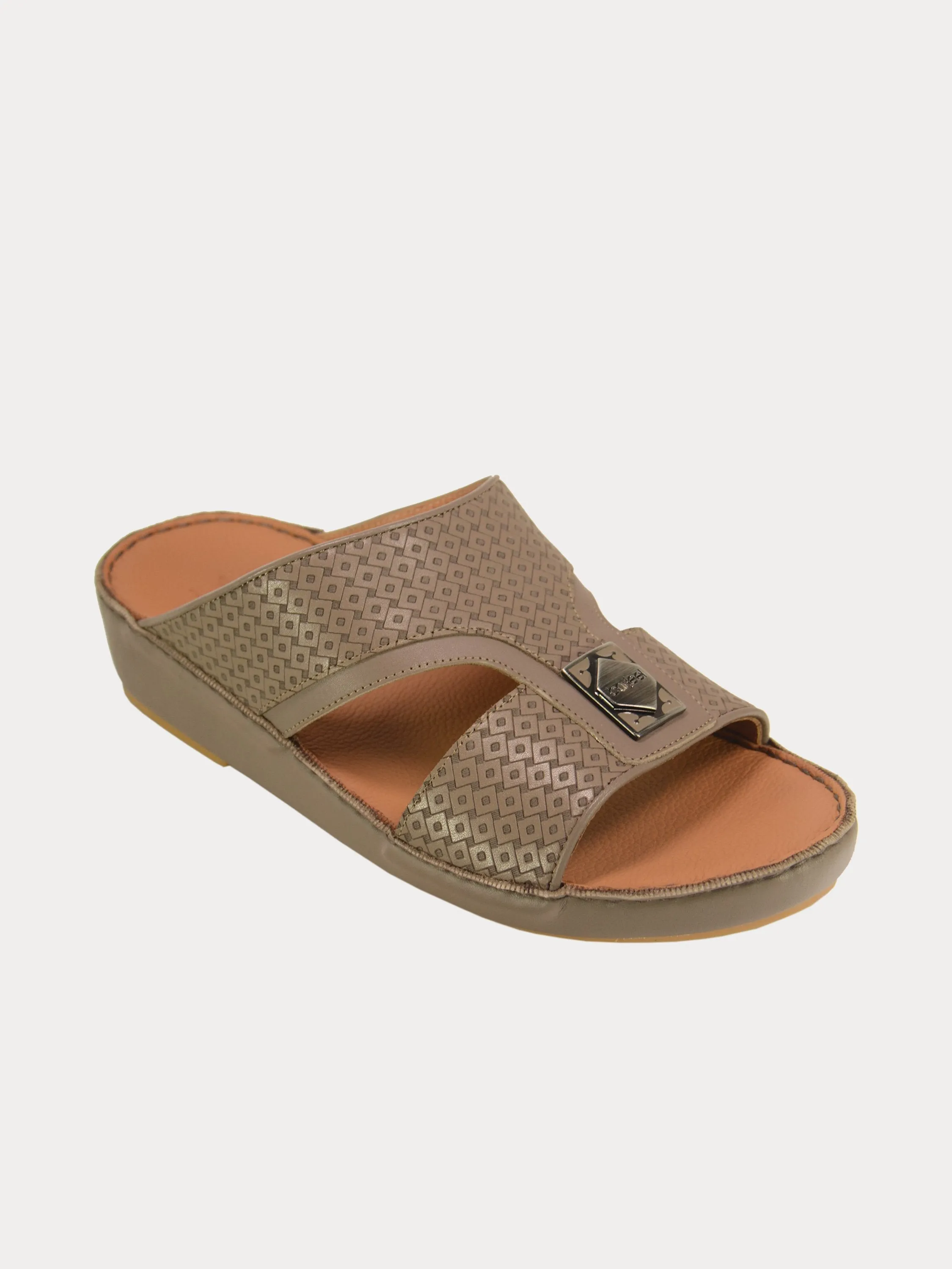 Barjeel Uno 001928 Square Textured Arabic Leather Sandals