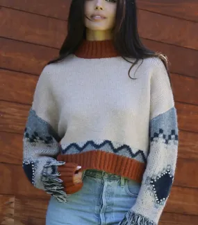 Beaded Fringe Sweater