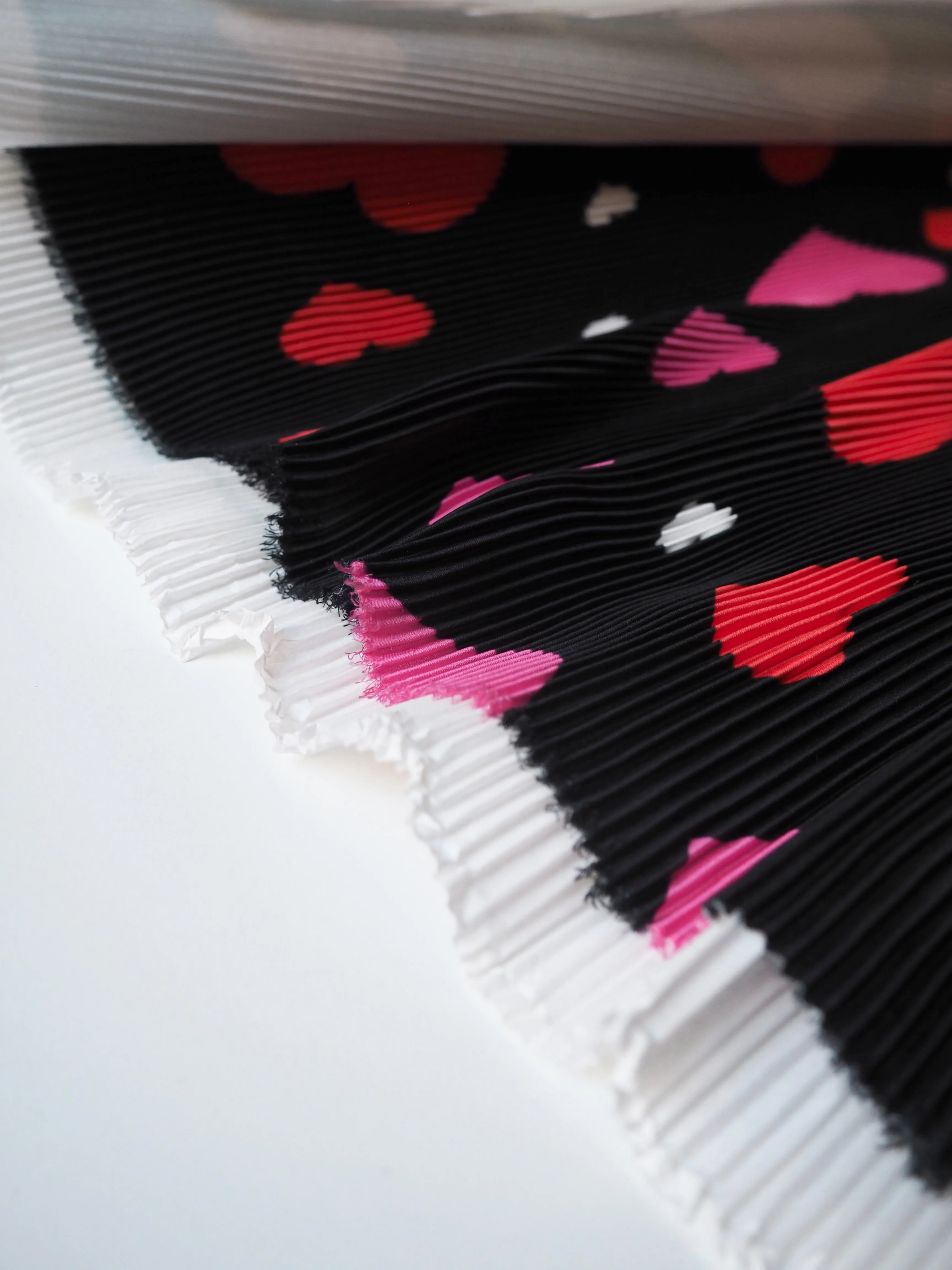 Beating Heart Pleated Satin