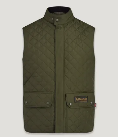 Belstaff Waistcoat Vest Faded Olive