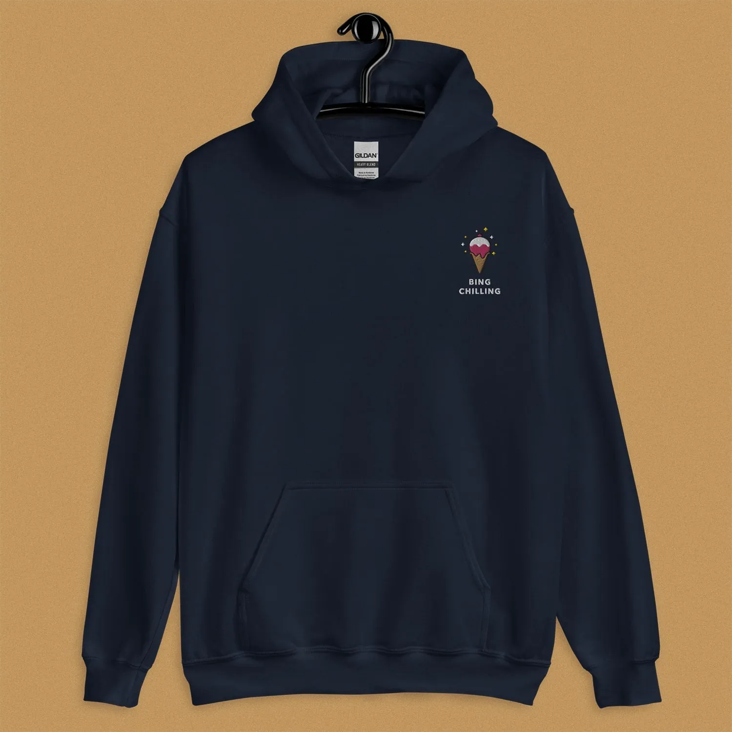 Bing Chilling Embroidered Hoodie