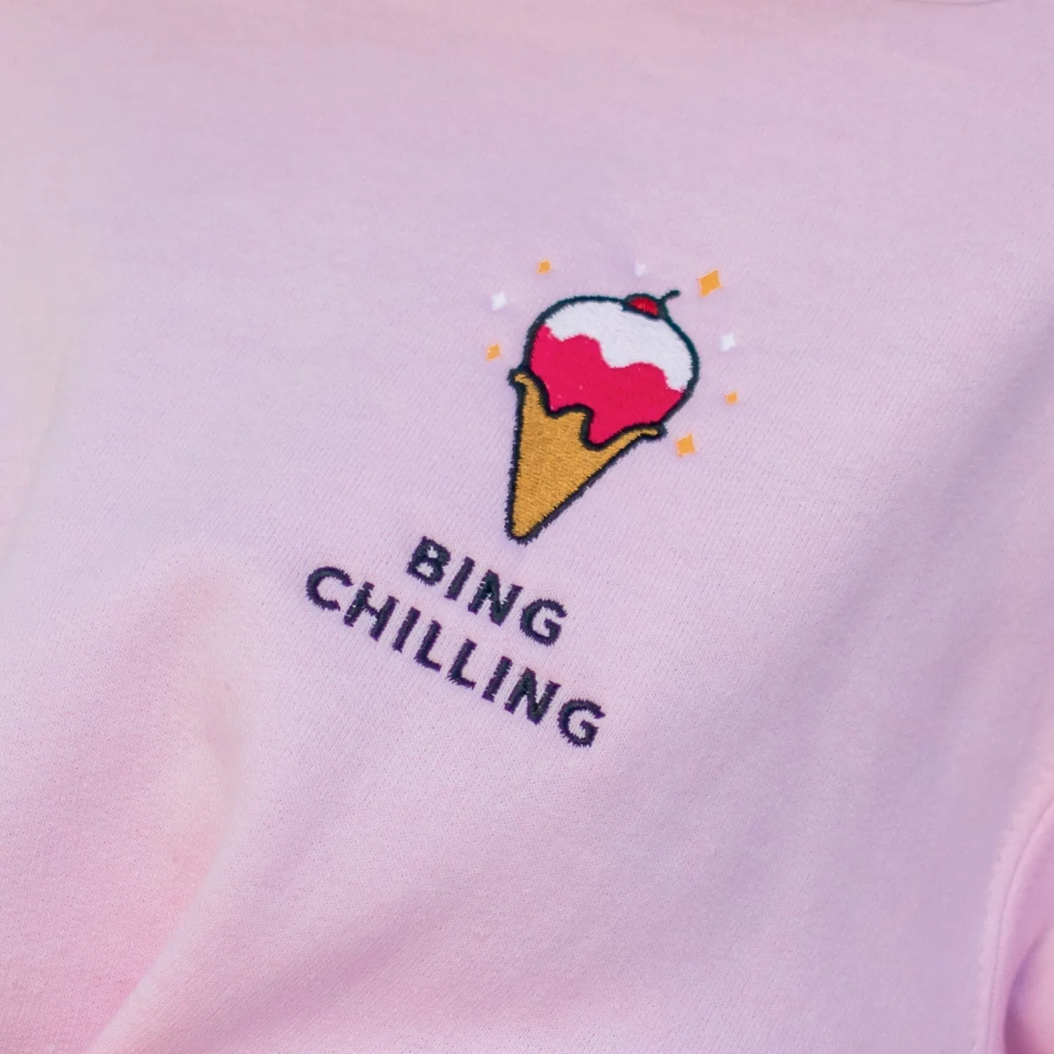 Bing Chilling Embroidered Hoodie