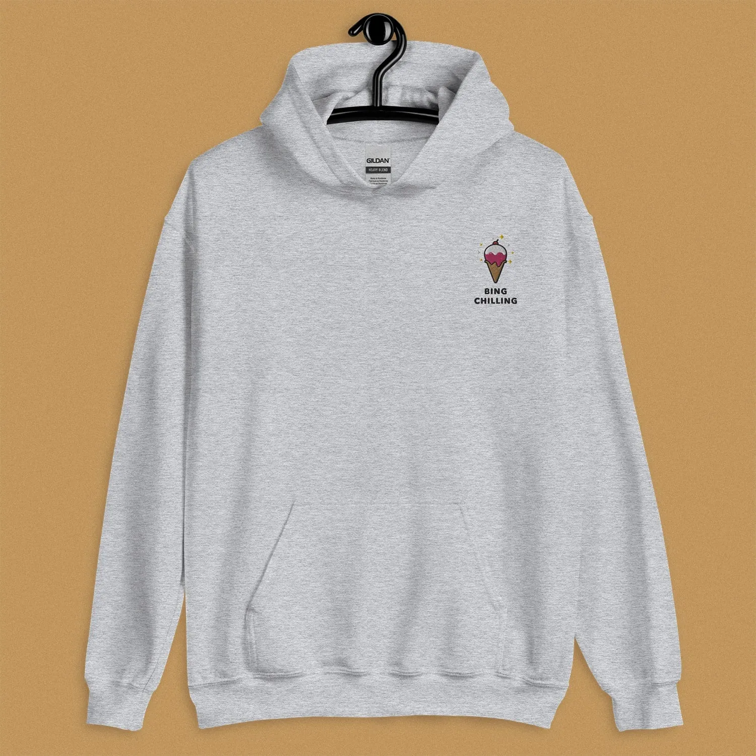 Bing Chilling Embroidered Hoodie