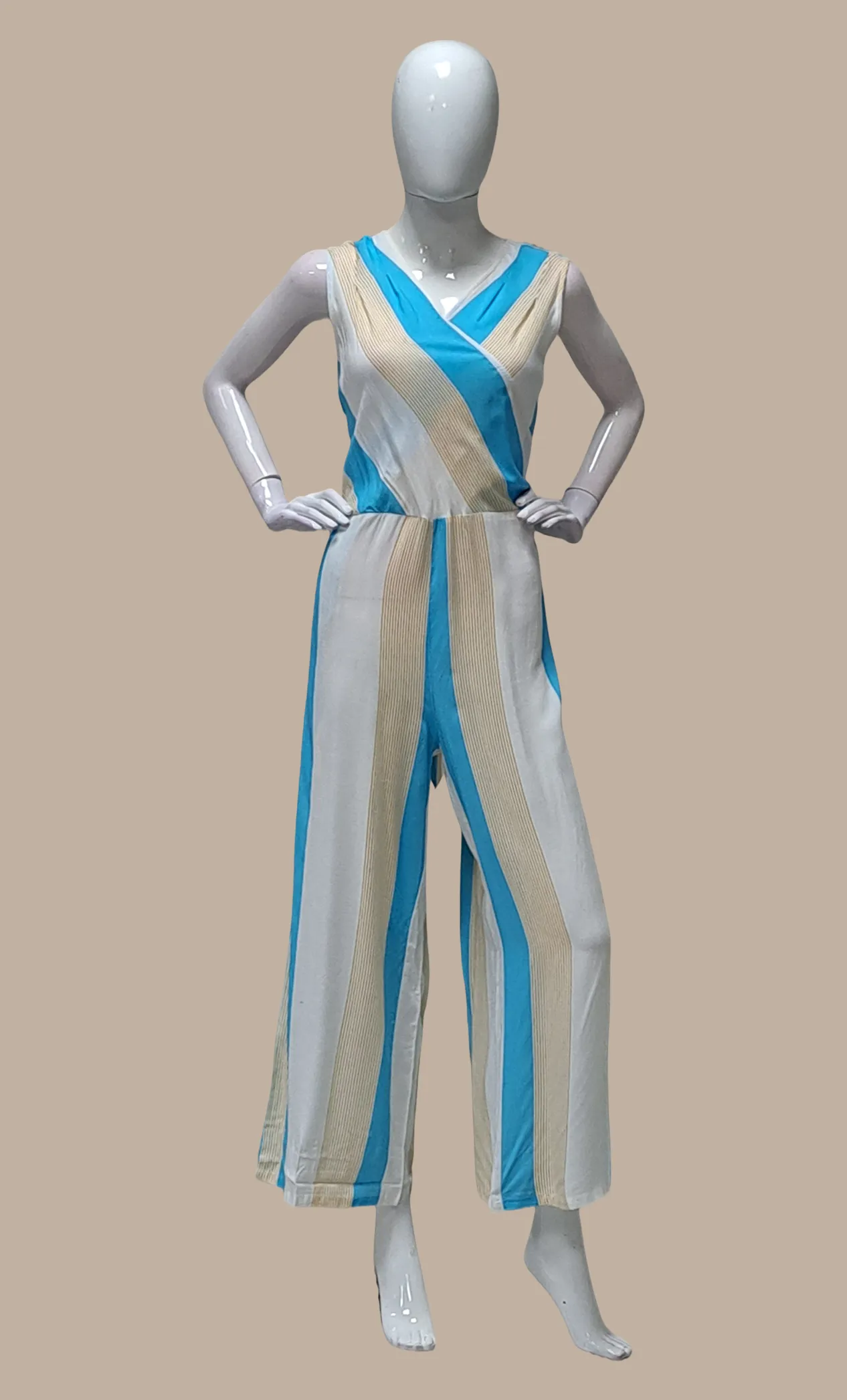 Blue Fusion Printed Jumpsuit