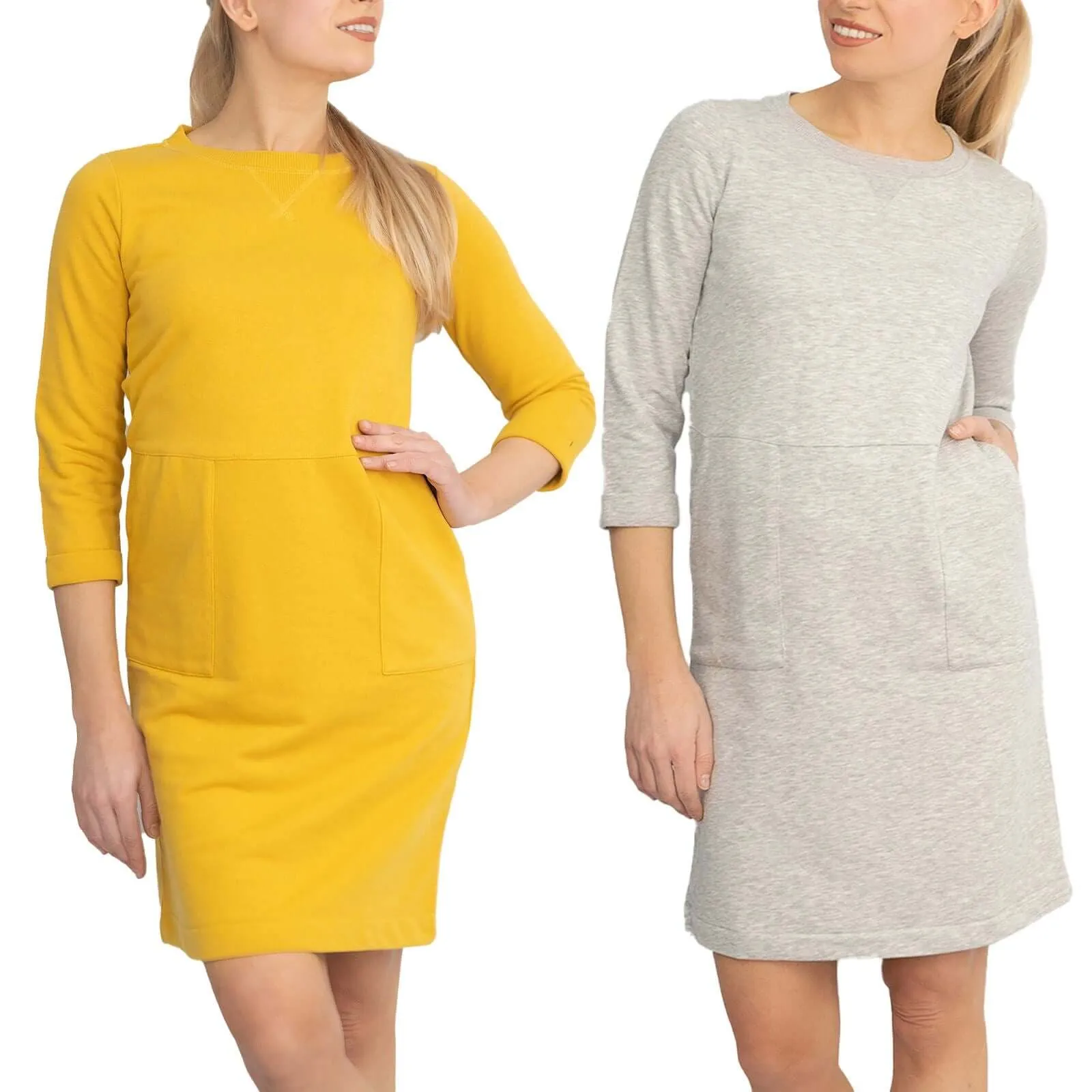 Boden Hannah 3/4 Sleeve Sweatshirt Dresses