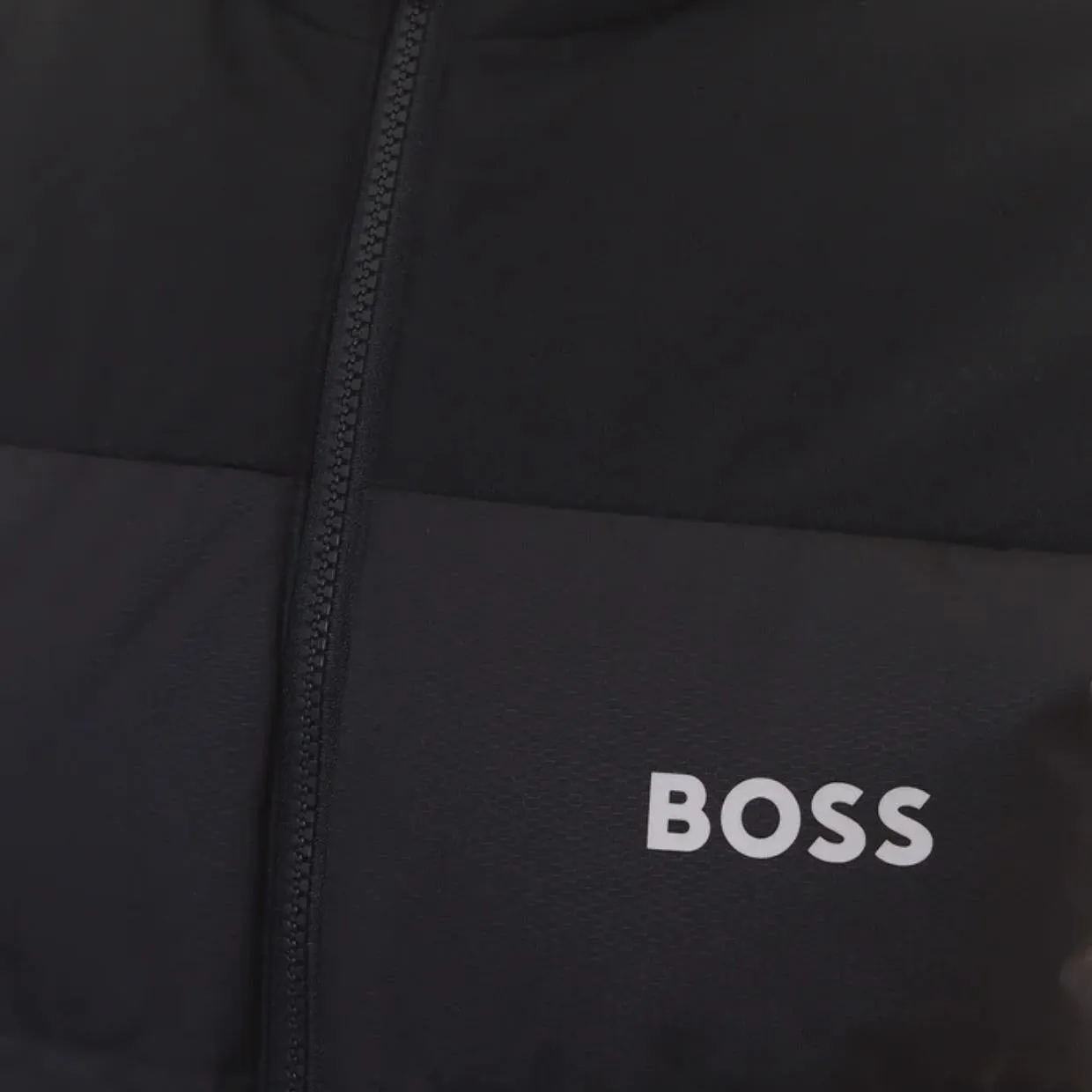 BOSS V-Mamar1 Logo Blue Hooded Gilet