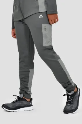 Boys Longitude Gridded Poly Jogger - Cement Grey/Platinum Grey