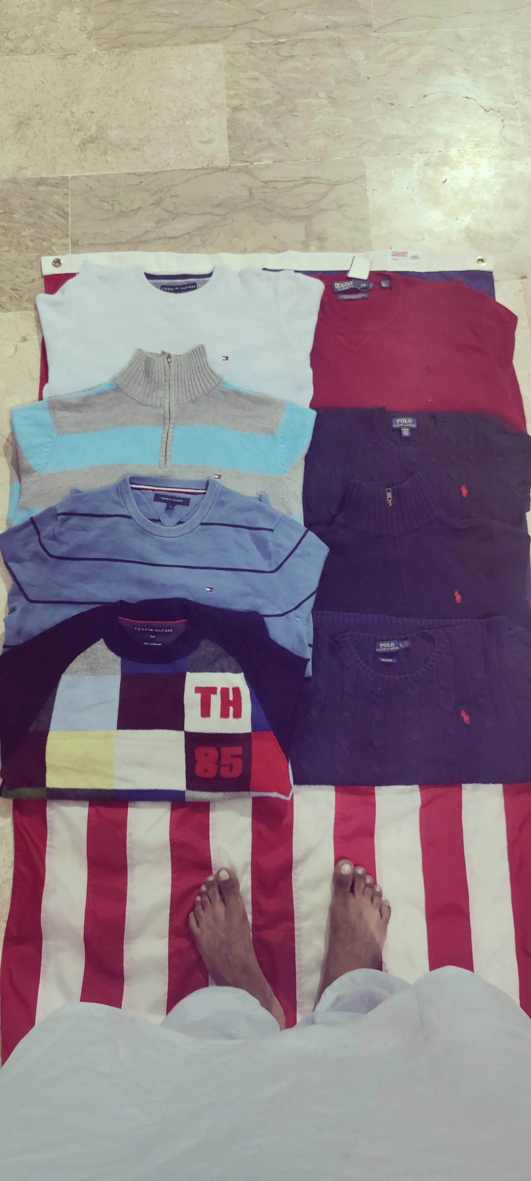 Brand Ralph Lauren and Tommy Hilfiger sweater