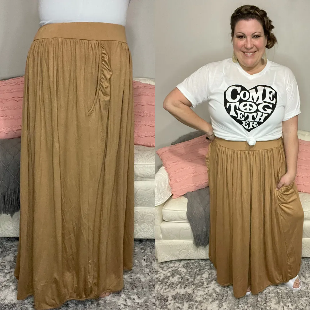 Brenna Pleated Maxi Skirt