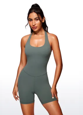 Butterluxe Halter Backless Athletic Rompers 6''