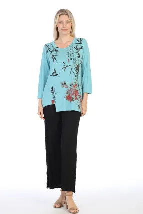 Calligraphy Modal Dual Level Hem Top