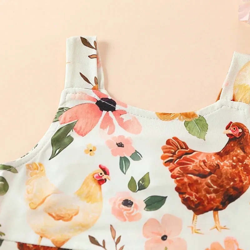 CHICKENS Bellbottom Jumpsuit